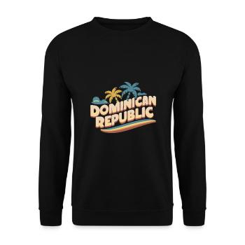 Sunny Dominikanische Republik Urlaub Strand - Unisex Pullover - Schwarz - Vorne - Alina (178cm) & Michal (187cm)