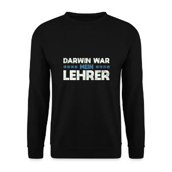 Darwin War Mein Lehrer - Unisex Pullover - Schwarz - Vorne - Alina (178cm) & Michal (187cm)