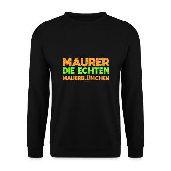 Maurer, Die Echten Mauerblümchen - Unisex Pullover - Schwarz - Vorne - Alina (178cm) & Michal (187cm)