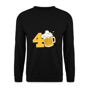 40 years birthday gift 40 years - Unisex Sweatshirt - black - Front - Alina (178cm) & Michal (187cm)