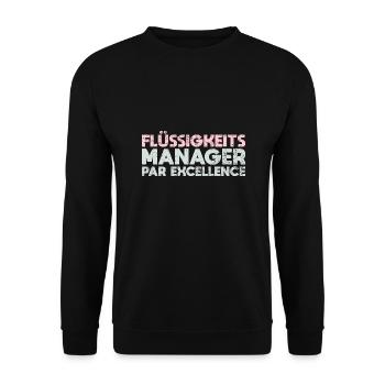 Flüssigkeitsmanager Par Excellence - Unisex Pullover - Schwarz - Vorne - Alina (178cm) & Michal (187cm)