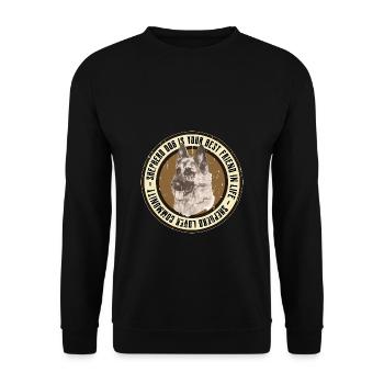 berger allemand - Sweat-shirt Unisexe - noir - Devant - Alina (178cm) & Michal (187cm)