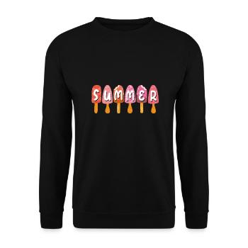 Soleil d’été Popsicles Holiday Fun - Sweat-shirt Unisexe - noir - Devant - Alina (178cm) & Michal (187cm)