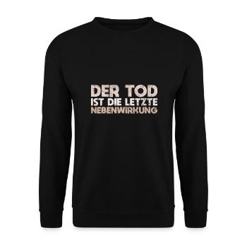 Der Tod Ist Die Letzte Nebenwirkung - Unisex Pullover - Schwarz - Vorne - Alina (178cm) & Michal (187cm)
