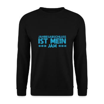 Jahresabschluss Ist Mein Jam - Unisex Pullover - Schwarz - Vorne - Alina (178cm) & Michal (187cm)