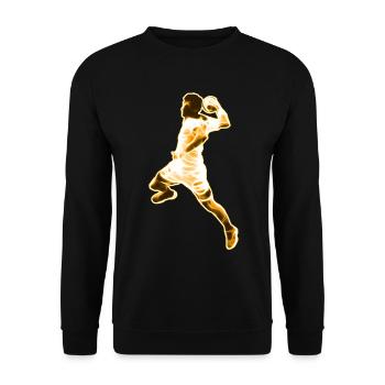 Handball Handballer - Design - Sweat-shirt Unisexe - noir - Devant - Alina (178cm) & Michal (187cm)