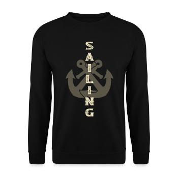 Segeln Segler Segelboot Anker - Unisex Pullover - Schwarz - Vorne - Alina (178cm) & Michal (187cm)