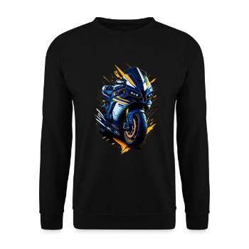 Sport motorcycle - Unisex Sweatshirt - black - Front - Alina (178cm) & Michal (187cm)