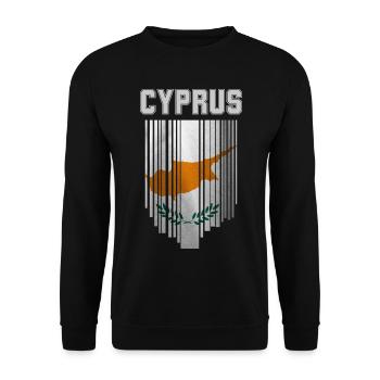 Zypern Flagge, Zypriotischer Stolz - Unisex Pullover - Schwarz - Vorne - Alina (178cm) & Michal (187cm)