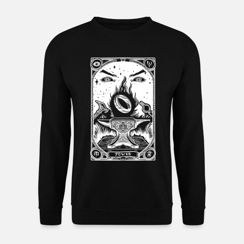 One ring tarot white - Unisex Sweatshirt - black