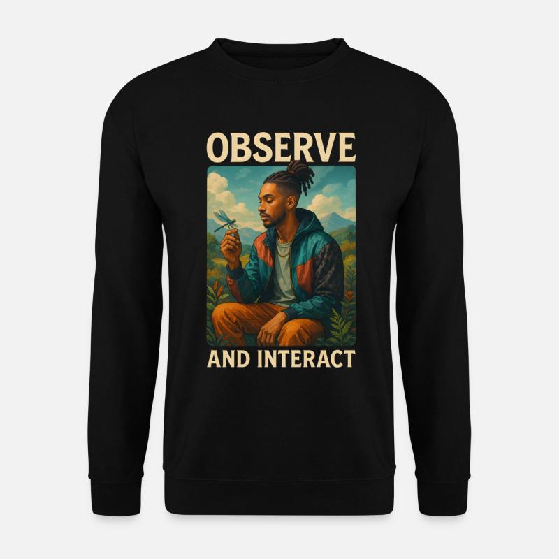 Observer et interagir - Sweat-shirt Unisexe - noir