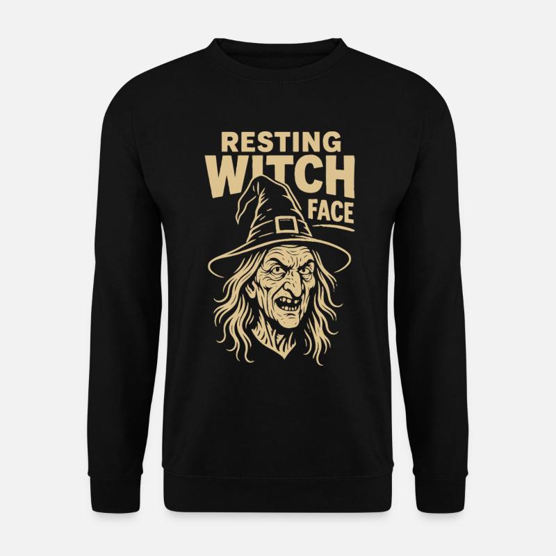 Resting Witch Face Halloween Costume Fun - Unisex Sweatshirt - black