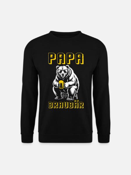 Dad-to-be PAPA BRAUBÄR Funny - Unisex Sweatshirt - black