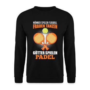 Padel Sport WOMEN DANCE GODS PLAY PADEL - Unisex Sweatshirt - black - Front - Alina (178cm) & Michal (187cm)
