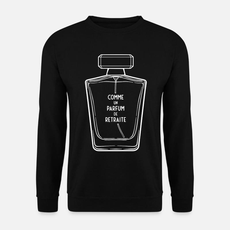 Herren-Ruhestandsparfüm (weißer Text) - Unisex Pullover - Schwarz