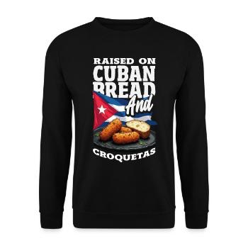 Cuba Pride & Home - Design du drapeau de Cuba - Sweat-shirt Unisexe - noir - Devant - Alina (178cm) & Michal (187cm)