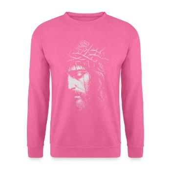 Portrait de la couronne d’épines de Jésus - Sweat-shirt Unisexe - rose - Devant