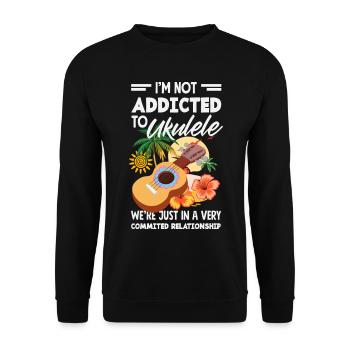 Funny Ukulele Designs and Sayings - Unisex Sweatshirt - black - Front - Alina (178cm) & Michal (187cm)