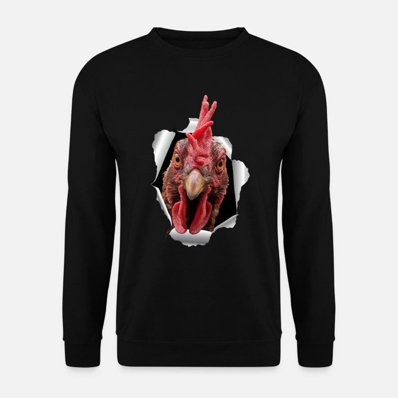 Papier déchiré de poulet - Sweat-shirt Unisexe - noir