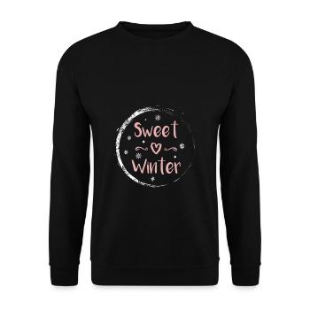 winter - Unisex Sweatshirt - black - Front - Alina (178cm) & Michal (187cm)