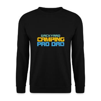 Backyard Camping Pro Dad - Unisex Sweatshirt - black - Front - Alina (178cm) & Michal (187cm)