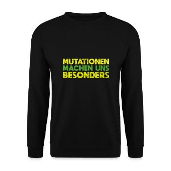 Mutationen Machen Uns Besonders - Unisex Pullover - Schwarz - Vorne - Alina (178cm) & Michal (187cm)