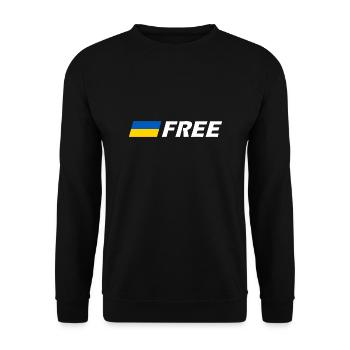 Free ukraine - Unisex Sweatshirt - black - Front - Alina (178cm) & Michal (187cm)