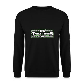 Le papa tennis de table - Papa Lustig - Sweat-shirt Unisexe - noir - Devant - Alina (178cm) & Michal (187cm)
