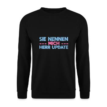 Sie Nennen Mich Herr Update - Unisex Pullover - Schwarz - Vorne - Alina (178cm) & Michal (187cm)