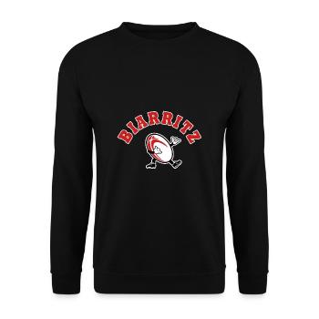 Biarritz Rugby sport rugby supporter biarritz - Sweat-shirt Unisexe - noir - Devant - Alina (178cm) & Michal (187cm)