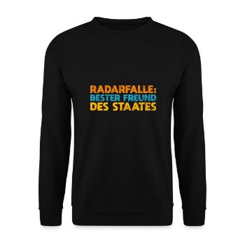 Radarfalle: Bester Freund Des Staates - Unisex Pullover - Schwarz - Vorne - Alina (178cm) & Michal (187cm)
