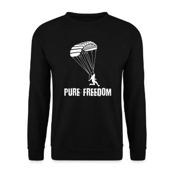 Skydiving freedom - Unisex Sweatshirt - black - Front - Alina (178cm) & Michal (187cm)