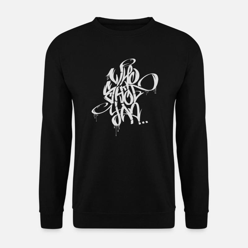 WHOSHOTYA?(weiß) - Unisex Pullover - Schwarz