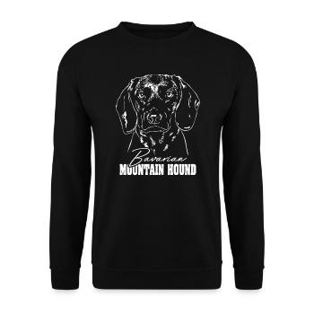 BAVARIAN MOUNTAIN HOUND Portrait de chien Wilsigns - Sweat-shirt Unisexe - noir - Devant - Alina (178cm) & Michal (187cm)