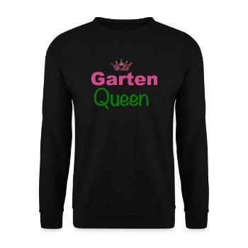 Garden queen gardener Mother's Day Garden Easter Pink - Unisex Sweatshirt - black - Front - Alina (178cm) & Michal (187cm)
