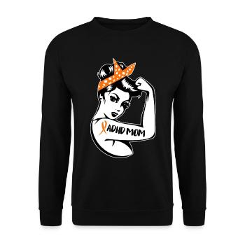 ADHD attention disorder - Unisex Sweatshirt - black - Front - Alina (178cm) & Michal (187cm)