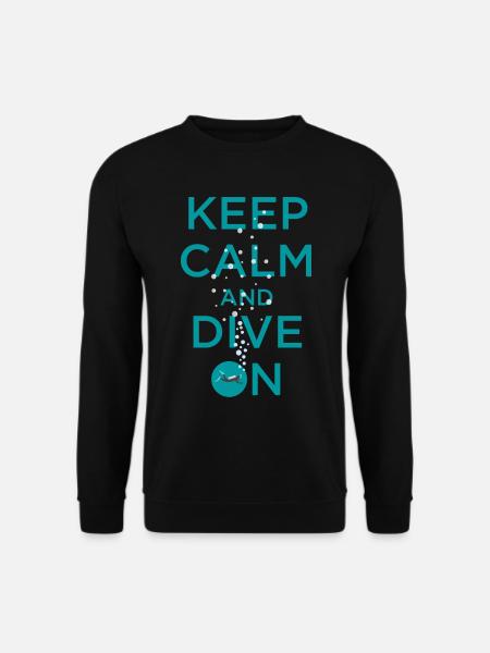 KEEP CALM AND DIVE ON - Unisex Sweatshirt - black