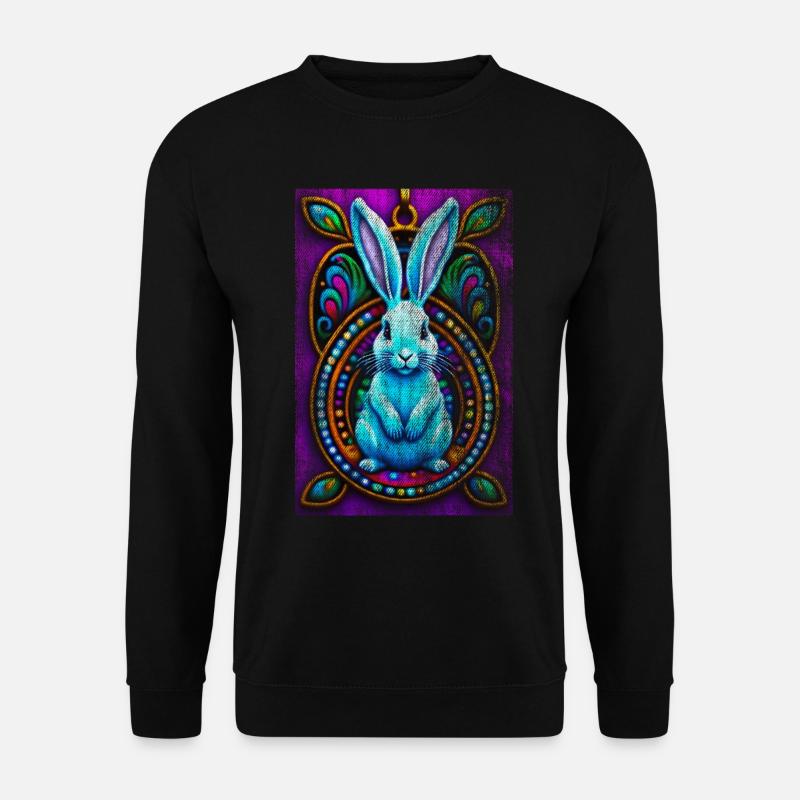 Rabbit psychedelic - Unisex Sweatshirt - black