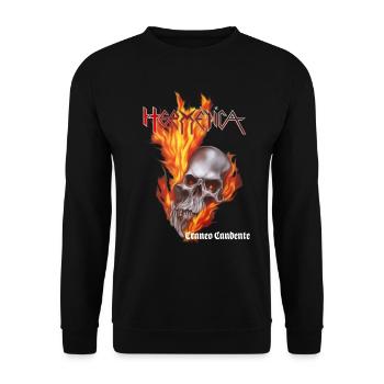 Hermetic hot skull - Unisex Sweatshirt - black - Front - Alina (178cm) & Michal (187cm)