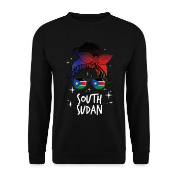Sud Soudan - Sweat-shirt Unisexe - noir - Devant - Alina (178cm) & Michal (187cm)