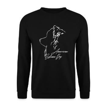 American Eskimo Dog Profile Dogs Wilsigns - Unisex Sweatshirt - black - Front - Alina (178cm) & Michal (187cm)