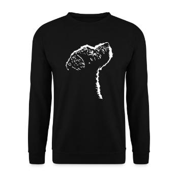 Lagotto Romagnolo Dog Dog Silhouette Wilsigns - Unisex Sweatshirt - black - Front - Alina (178cm) & Michal (187cm)