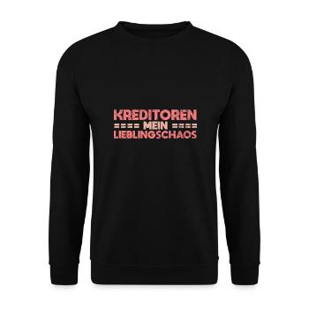 Kreditoren - Mein Lieblingschaos - Unisex Pullover - Schwarz - Vorne - Alina (178cm) & Michal (187cm)