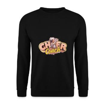 Cheerleading a Sport Tumbles and Lifts Spirits - Unisex Pullover - Schwarz - Vorne - Alina (178cm) & Michal (187cm)