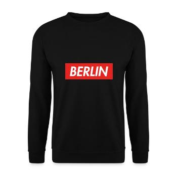 BERLIN - Unisex Pullover - Schwarz - Vorne - Alina (178cm) & Michal (187cm)