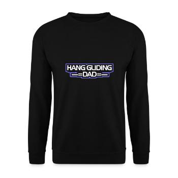 Hang Gliding Dad - Papa Lustig - Unisex Pullover - Schwarz - Vorne - Alina (178cm) & Michal (187cm)