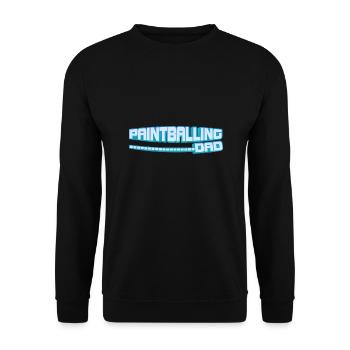 Paintballing Dad - Papa Lustig - Unisex Sweatshirt - black - Front - Alina (178cm) & Michal (187cm)