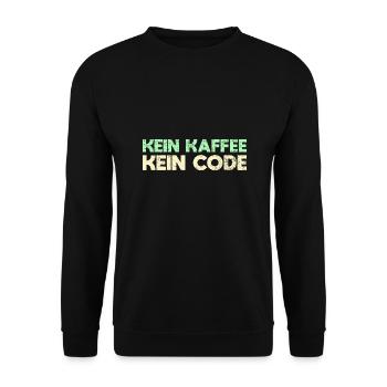 Kein Kaffee, Kein Code - Unisex Pullover - Schwarz - Vorne - Alina (178cm) & Michal (187cm)