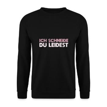Ich Schneide, Du Leidest - Unisex Pullover - Schwarz - Vorne - Alina (178cm) & Michal (187cm)