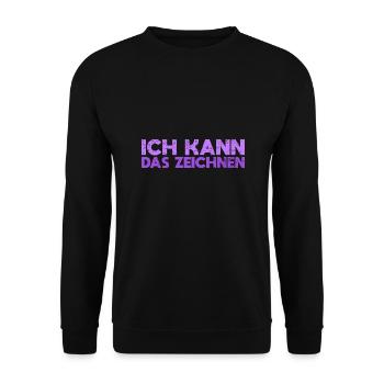 Ich Kann Das Zeichnen - Unisex Pullover - Schwarz - Vorne - Alina (178cm) & Michal (187cm)